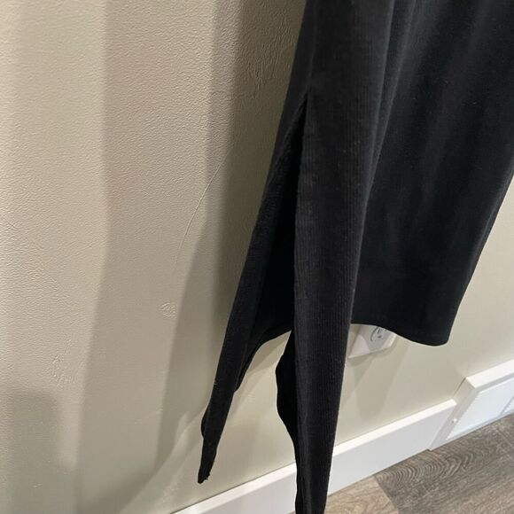 The Nines by HATCH Rib Knit Black Maternity Dress - Size: XS - Picture 7 of 8